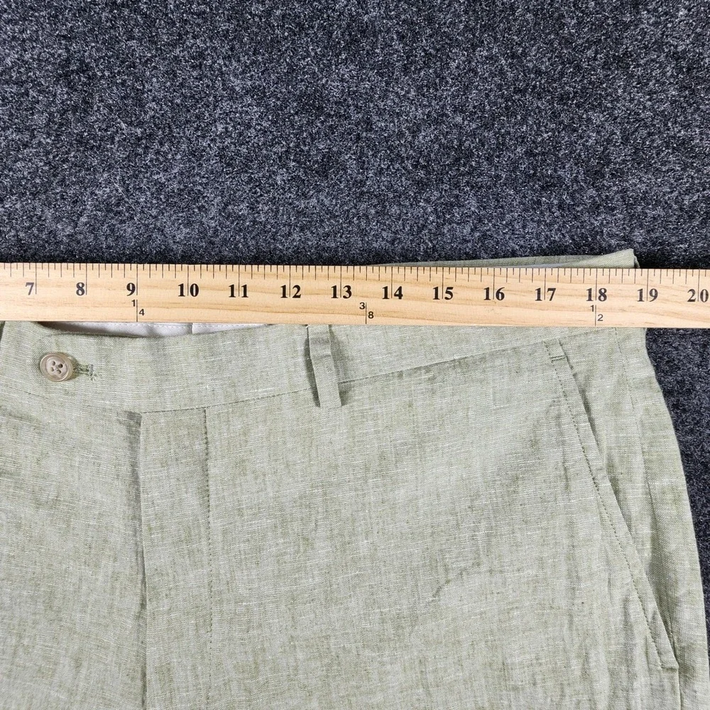 Joseph Abboud Mens Linen Blend Flat Front Dress Pants Sage Green 38x34 K216899